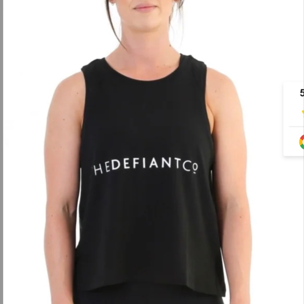 The Defiant Co. Black Muscle Tank Size Small